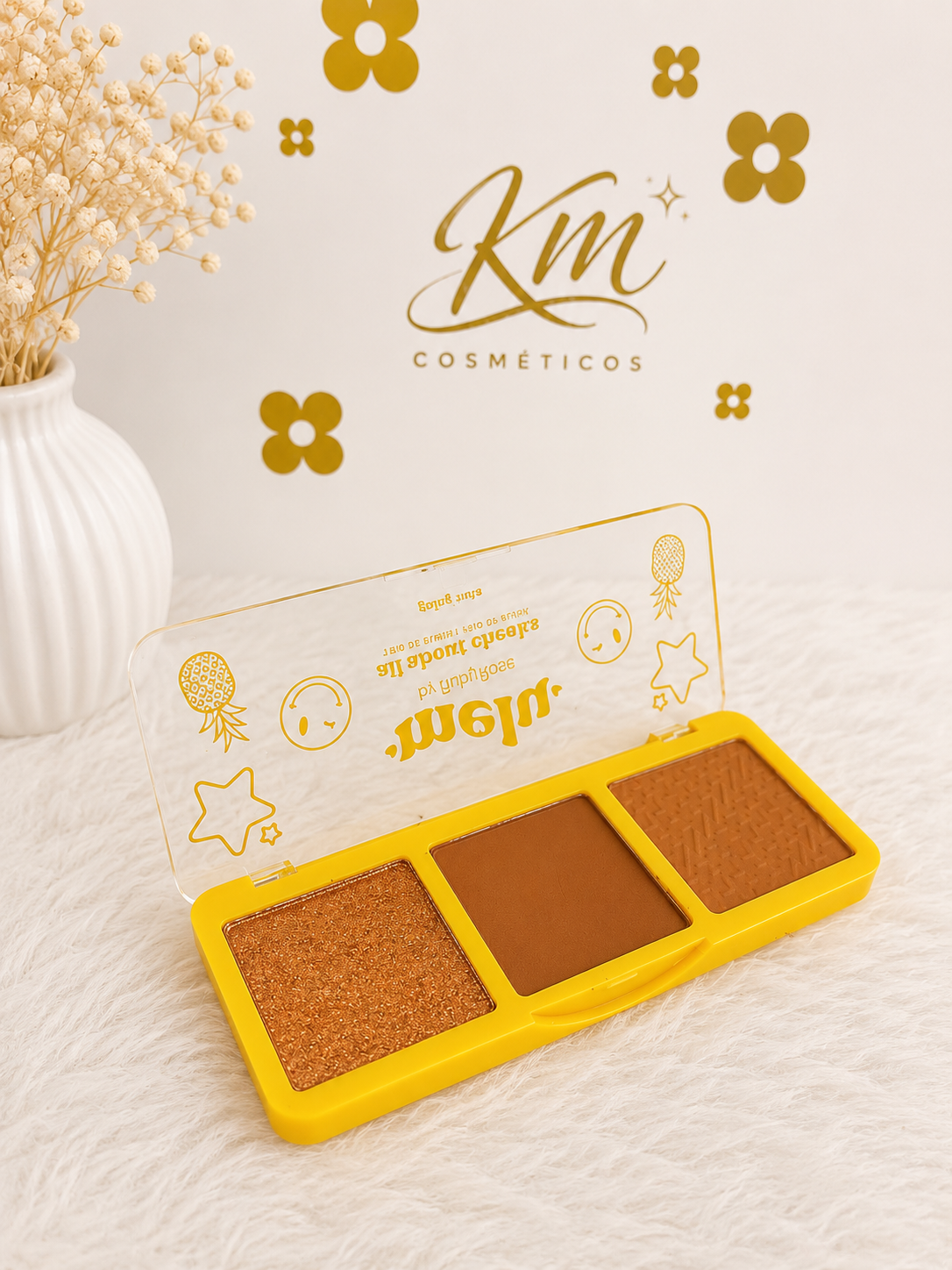 Trio de Blush com Iluminador